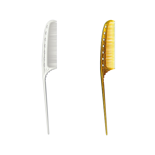 Y.S.PARK - Nr. 113                                                                                                                             Fintandad pinnkam designad för bättre motstånd som behövs vid finare hårtextur. Skaftet är böjt vilket ger ett bättre grepp och bättre kontroll. Perfekt för mindre passéer som vid flätning och applicering av löshår.