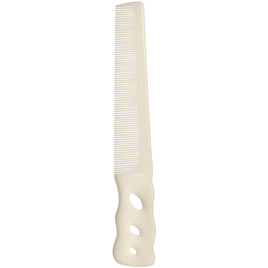 Y.S.PARK - Nr. 201                                                                                                                                   Denna barberarkam är perfekt för sax över kam tekniker. De smala och mer fintandade tänderna ger ett större motstånd än en normaltandad kam. Perfekt för att reda ut håret och vid finish. Handtaget är designat för att passa handen och fingrarna perfekt. Tändernas tunnaste del är endast 1,8 mm.