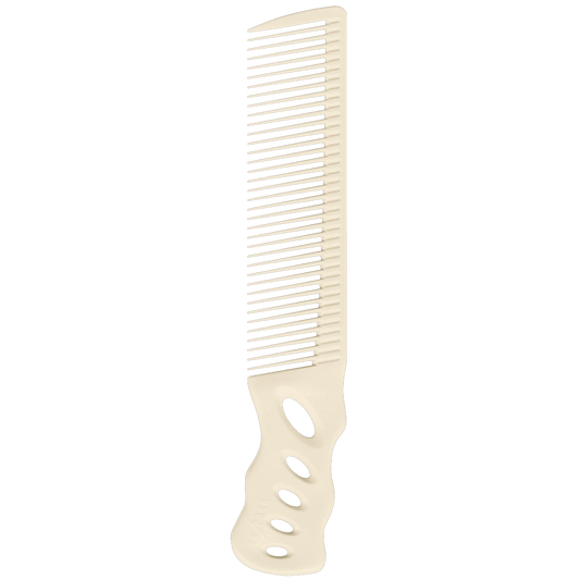 Y.S.PARK - Nr. 208                                                                                                                                  Samma barberarkam som YS-206/236 fast med lutande tänder vilket underlättar och snabbar på fading-tekniker. Tändernas tunnaste del är endast 2,3 mm. Hål i handtaget för att undvika att glida iväg med handen samt snabba på torktiden för en blöt hand. Perfekt för medellångt hår.