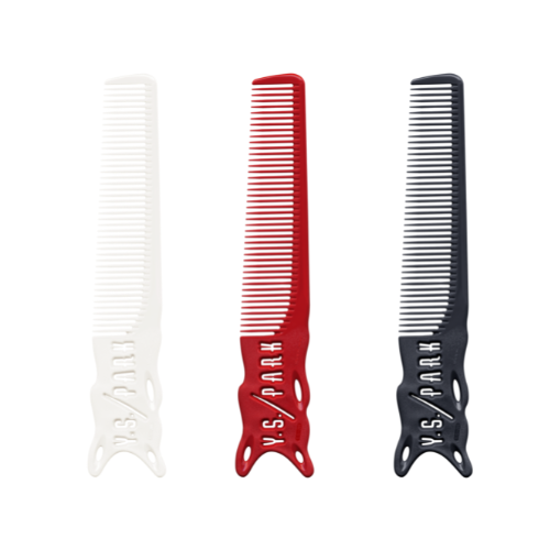 Y.S.PARK - Nr. 209                                                                                                                         Barberarkam som passar perfekt i handen, designad för att passa flertalet olika grepp. Hål i handtaget för att undvika att glida iväg med handen samt snabba på torktiden för en blöt hand. Tändernas tunnaste del är endast 2,1 mm. Stark och kraftig för bästa resultat.