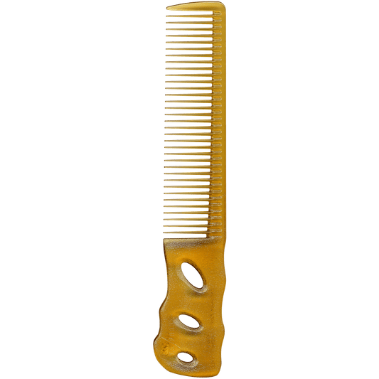 Y.S.PARK - Nr. 236                                                                                                                                       Den raka kanten på denna barberarkam gör den perfekt för fading-tekniker. Tändernas tunnaste del är endast 2,3 mm. Perfekt för medellångt hår. Hål i handtaget för att undvika att glida iväg med handen samt snabba på torktiden för en blöt hand. Flera greppmöjligheter.