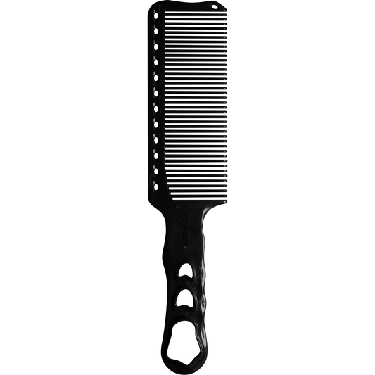 Y.S.PARK - Nr. 282                                                                                                   Barberarkam som är speciellt framtagen för att användas tillsammans med klippmaskin över kam. Kammen står ut med sin storlek och sitt avstånd mellan tänderna. Utrustad med Gradual Pitch. Kammen är lätt och flexibel men ändå stark och kraftig för att kunna lyfta upp hår utan kompromisser.