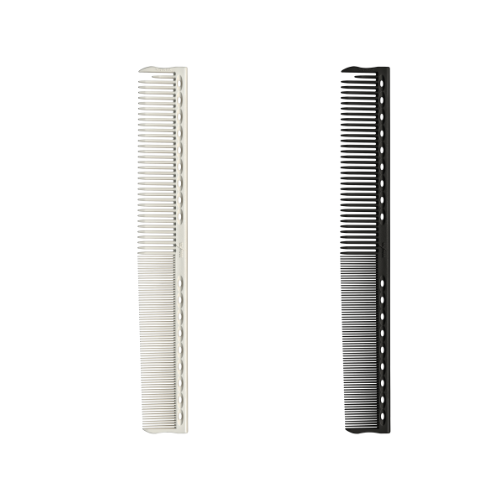 Y.S.PARK - Nr. 345                                                                                                 Klippkammen som är älskad av barberare. Ryggen och tänderna är tåligare än övriga kammar för enkelt få fram önskade benor. Båda sidorna på kammen är formade efter huvudet för att på ett enkelt sätt kunna få fram 90° på huvudet för exakt mätning av håret. Passar även perfekt i utbildningssyfte.