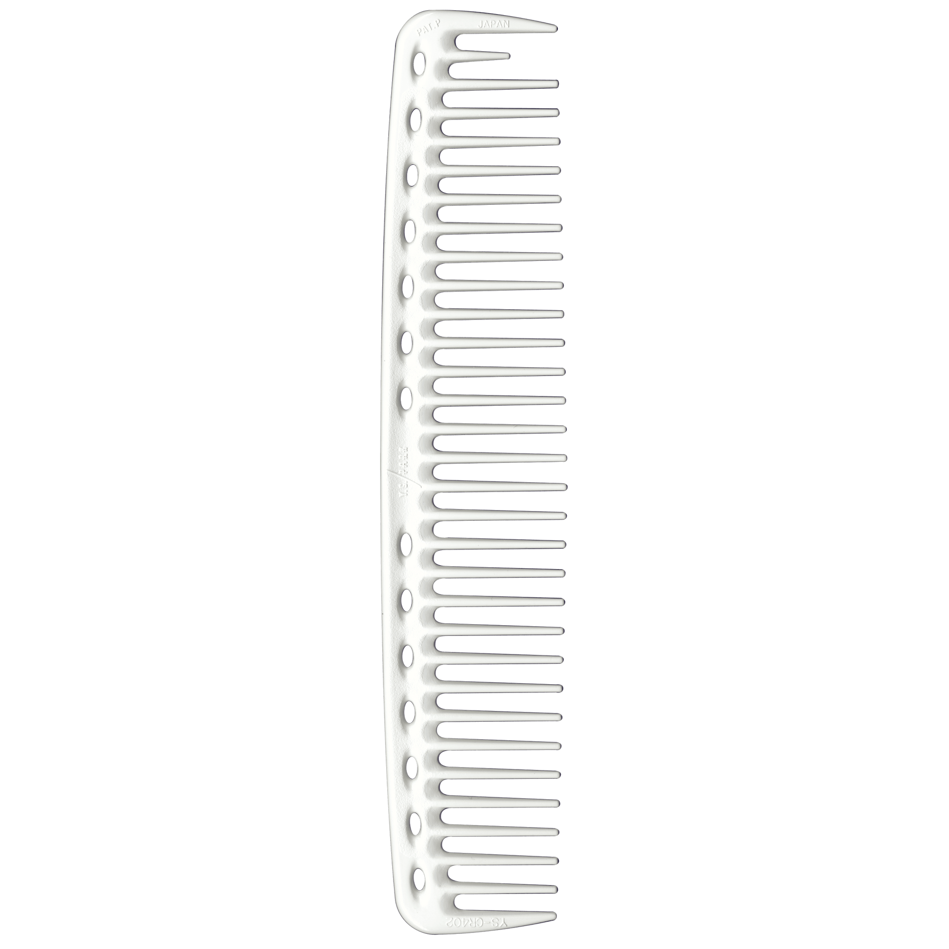 Y.S.PARK - Nr. 402                                                                                                         Klippkam designad med tjockare, bredare och längre rygg för bättre grepp och enklare kamning. Tänderna är placerade längre ifrån varandra för mindre motstånd. Den större storleken gör den populär att ha med på scen. Perfekt för tjockt hår.