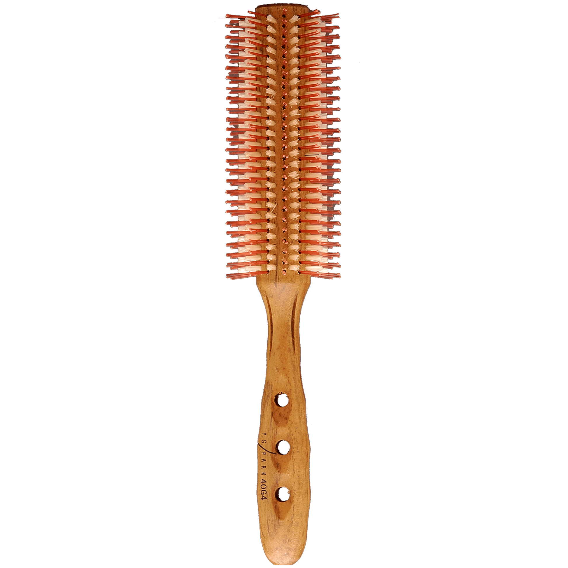 Y.S.PARK - Super G                                                                                                              Super G-serien från Y.S PARK kommer bli din nya bästa kompis vid föntorkning och för att skapa lockar. Borsten består av naturligt borst av vildsvin alternerat med stift av polyamid. Vildsvinsborsten ger håret en vacker mjukhet och glans medan polyamidstiften greppar tag i håret för enkelt kunna ta nya passéer.