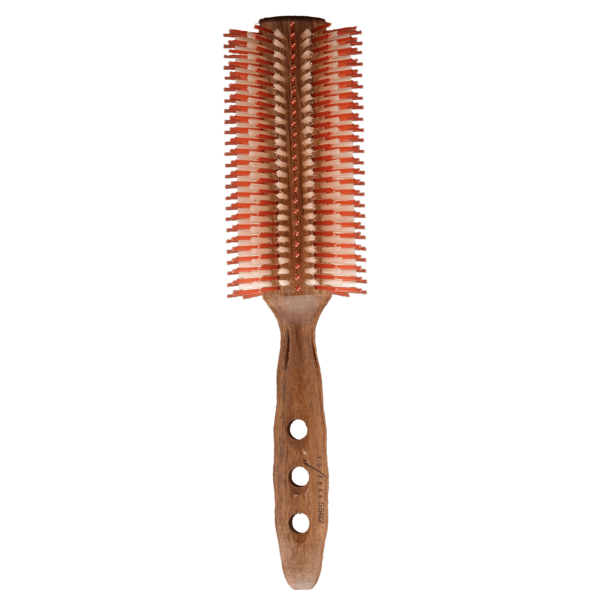 Y.S.PARK - Super G                                                                                                              Super G-serien från Y.S PARK kommer bli din nya bästa kompis vid föntorkning och för att skapa lockar. Borsten består av naturligt borst av vildsvin alternerat med stift av polyamid. Vildsvinsborsten ger håret en vacker mjukhet och glans medan polyamidstiften greppar tag i håret för enkelt kunna ta nya passéer.