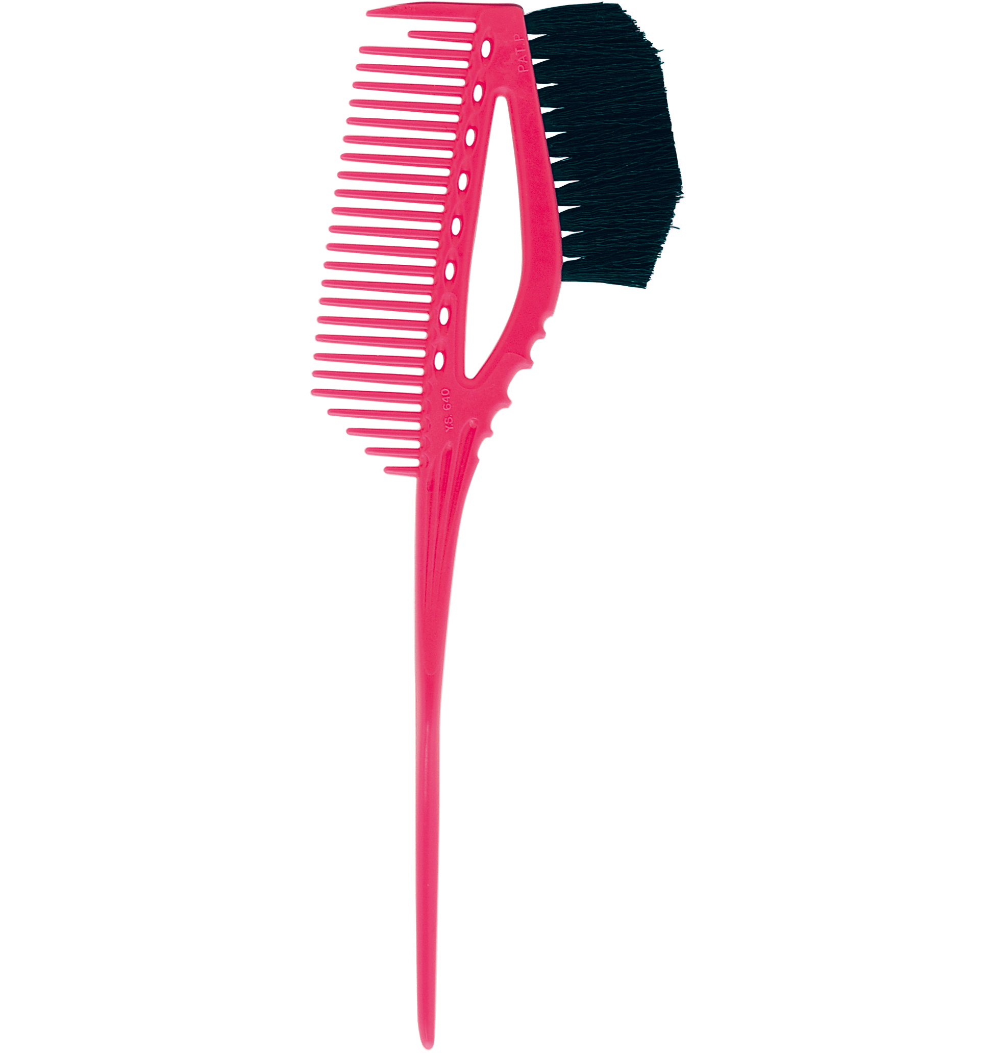 Y.S.PARK - Nr. 640                                                                                                               Detta verktyg är en kombinerad kam och färgpensel, gör det enklare och effektivt då man inte behöver byta verktyg. Veckad borste för att minimera färgdropp. Första tanden är kortad för att kunna dela håret snabbt och enkelt.