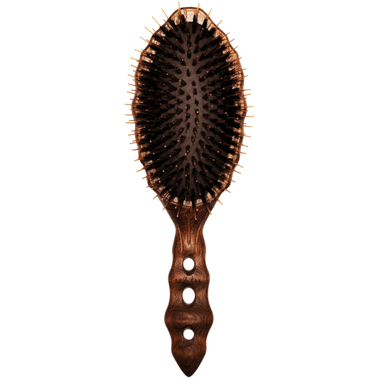 Y.S.PARK - Nr. 651                                                                                                                  En borste som är angenämt mjuk mot hårbotten. Tillverkad av lätt teakträ och 100% vildsvinsborst. Detta är en perfekt all-round borste för styling, speciellt bra för att borsta ut lockar eller skapa mjuka vågor.