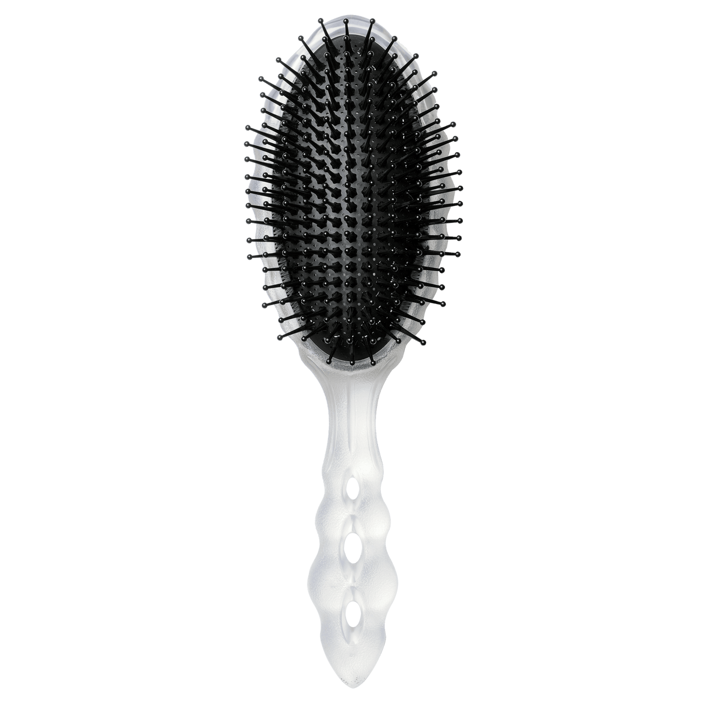 Y.S.PARK - Aerozaurus                                                                                         Den första rundade paddelborsten! Borsten är skonsam mot hårbotten tack vare dess rundade ändarna på borststiften. Hexagonformade rötter på stiften gör att håret torkar fortare.  Ett stort antal lufthål i ryggen påskyndar föntorkningen. Kanterna på borthuvudet är vågig för bästa grepp med handen.  Borsten har även antistatiska egenskaper för att minimera frissigt hår.