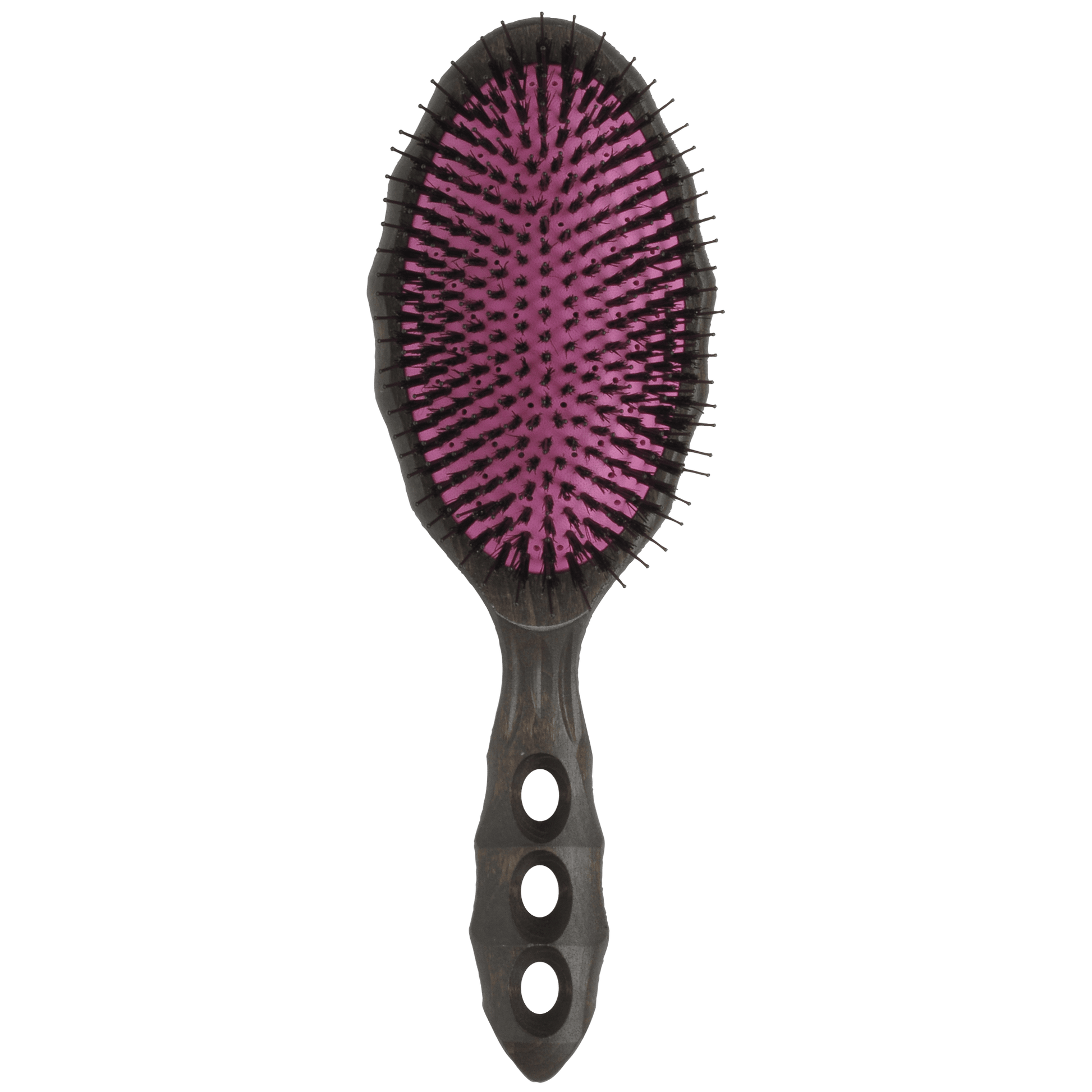 Y.S.PARK - Nr. 90.                                                                                                                   En ventilerad stylingborste som minskar föntiden till ett torrt hår tack vare stora ventilationshål i ryggen, med mindre skada på håret som resultat. Borsten har en luxuös känsla med ett lätt träslag belagt med karbon och nano-silver som motverkar frizz. Borsten är en perfekt all-round-borste för vanlig borstning, passéer, föning och styling.