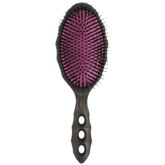 Y.S.PARK - Nr. 90.                                                                                                                   En ventilerad stylingborste som minskar föntiden till ett torrt hår tack vare stora ventilationshål i ryggen, med mindre skada på håret som resultat. Borsten har en luxuös känsla med ett lätt träslag belagt med karbon och nano-silver som motverkar frizz. Borsten är en perfekt all-round-borste för vanlig borstning, passéer, föning och styling.