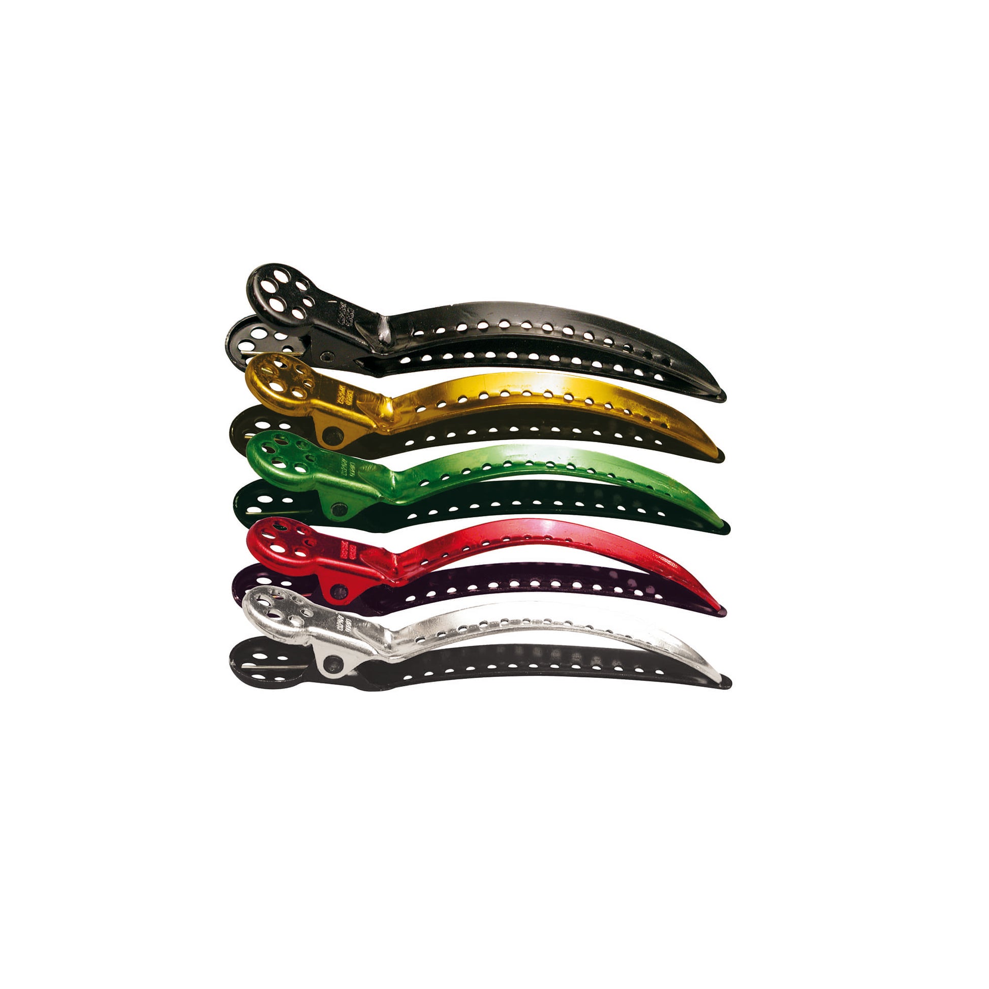 Y.S.PARK - Alu Chignon Clips                                                                        Clipsen är rundande efter huvudformen, perfekt vid färgning och sektionering. Tillverkad av aluminium som gör clipsen starka och mycket lätta. Greppen är hålade för bästa grepp och minska risken för att glida. Clipsen har en tålig ytbehandling och rostfria stålfjädrar som gör det till ett tillbehör för frisörer som vill ha hög prestanda och lång hållbarhet.