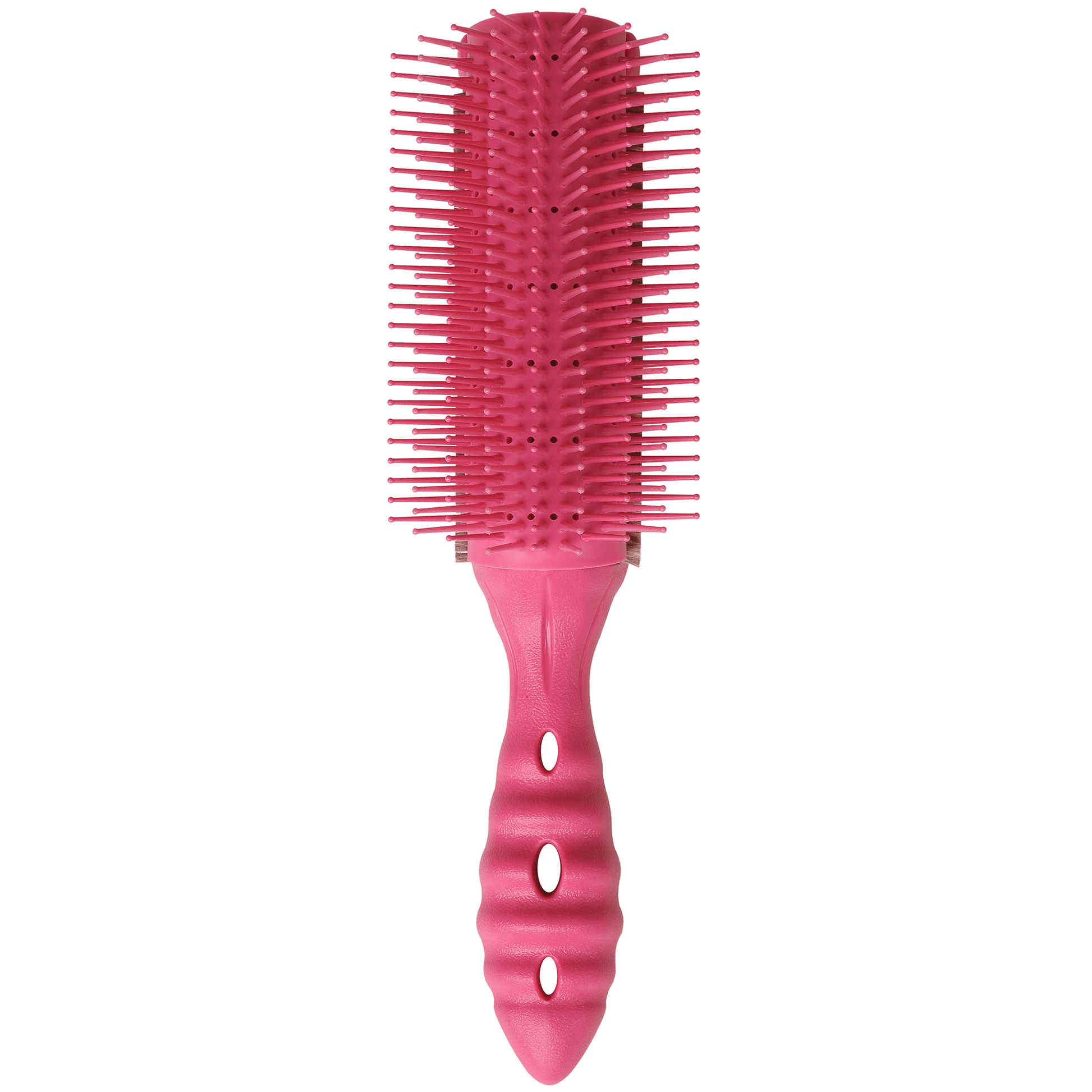 Y.S.PARK - Nr. DB24                                                                                                        Borsten torkar håret snabbt tack vare dess 76 hål i borsthuvudet. Den runda toppen på varje stift ger en känsla av att det är fingrar som drar genom håret. Längst ner på varje stift är det en sexkantig form på stiftet, detta gör att man får ett jämt motstånd vilket underlättar och snabbar på torkningen. Borsten fungerar även bra för att skapa volym tack vare ventilationshålen.