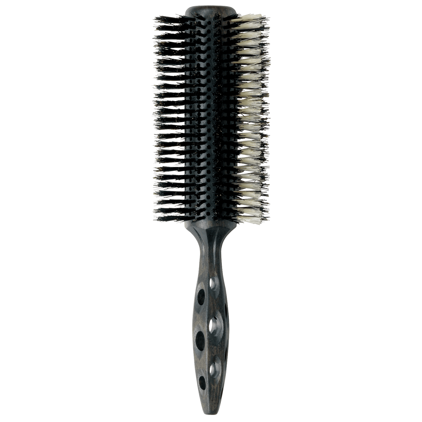 YSPARK - Extra Long - 110 EL2, 120 EL1 Extra Long Styler har en extra lång design vilket gör att föntorkningen går extra snabbt tack vare att du behöver ha färre sektioner. Borsthuvudet är tillverkat med vildsvinsborst för glans och polyamidstift för att få bra grepp om håret. Kärnan är tillverkad av strandträ med ett överdrag av karbon med antistatiska egenskaper. Handtaget är ergonomiskt designat för maximal kontroll.
