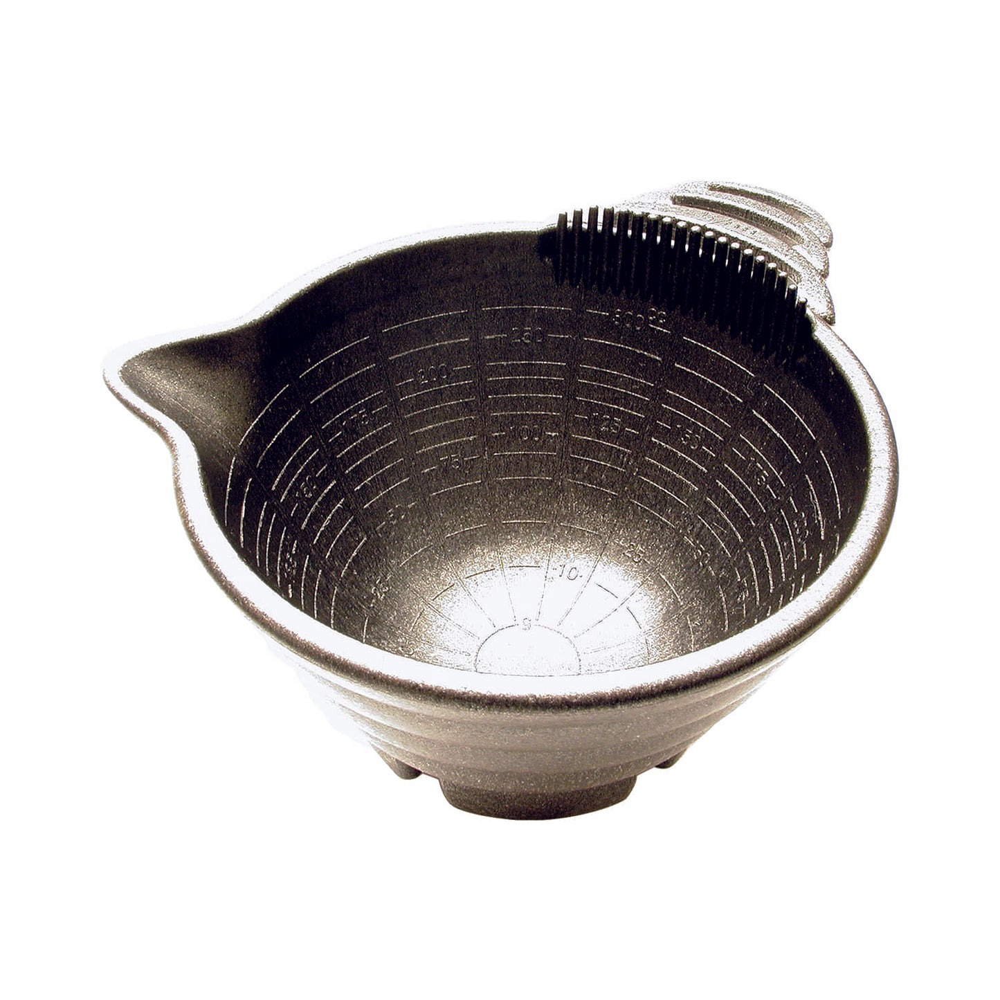 Y.S.PARK - Färgskål                                                                                                   Färgskålen som är mycket lätt att hålla ren då den är tillverkad av samma plast som används i droppslangar för minimal friktion. Skålens form minskar färgens oxidation. Skålens kant är utrustad med kam för att enkelt kunna ta bort överflödig färg eller ett hårstrå som fastnad på penseln. Skålen står stadigt på bordet tack vare gummikuddarna under foten.