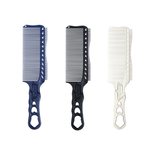 Y.S.PARK - Nr. s282T                                                                                      Barberarkammen med korta tänder på undersidan av för att på ett effektivt sätt kamma undan småhåren som blir vid klippning med maskin. Tandlängdens form följer huvudformen. Dessutom endast 2.5 mm tjock vilket ger en närmare klippning och en flexibel kam.