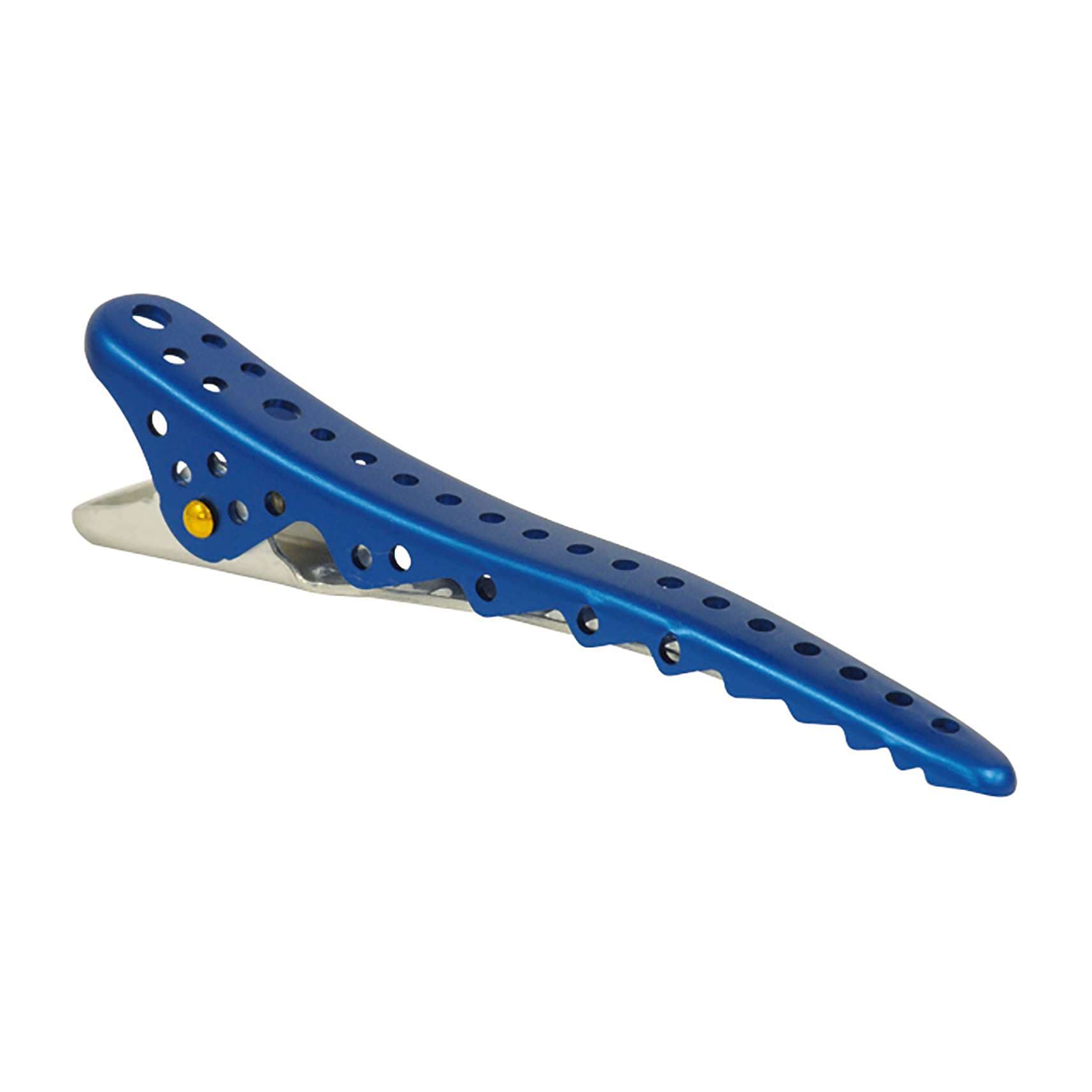 Y.S.PARK - Shark Clips                                                                                                    Hållbara clips med stark fjäder och tandformade kanter. Designad för att kontrollera även de tjockaste håren med enkelhet och precision. Tack vare dess utformning kommer hela clipsens längd på 106 mm till användning, vilket gör att man kan jobba med bredare passéer. Clipsen har en aluminiumkropp vilket gör den mycket lätt.