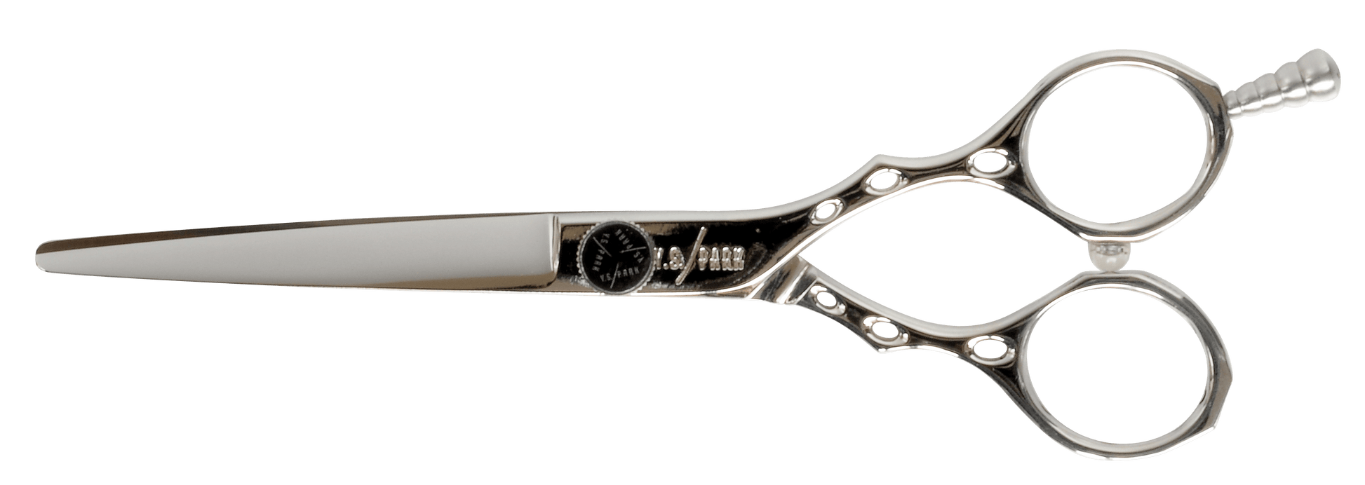 Y.S.PARK - Klippsax AS Original designen av kroppen passar en hand bra för att skapa en rytmiskt klippning tillsammans med den lätta och utmärkta kroppsbalansen. Den symmetriska välbalanserade kroppen möjliggör sköna och bra klippningar under långa arbetstimmar utan att trötta ut handen. Bladet på saxen är platt då denna passar utmärkt till exakta klippningar och när man håller i håret.  Fingerstödet går att fästa på båda sidor.