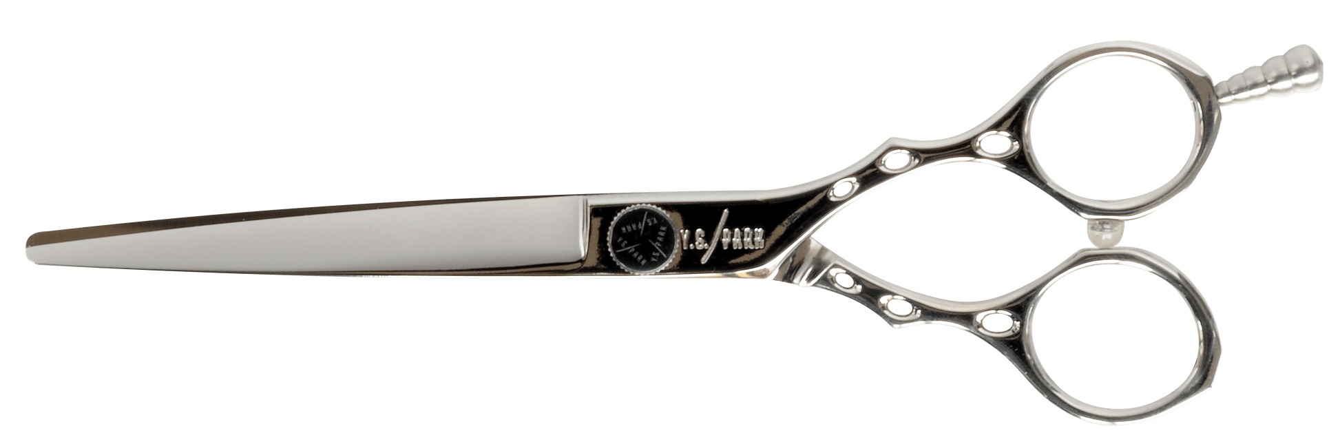 Y.S.PARK - Klippsax AS Original designen av kroppen passar en hand bra för att skapa en rytmiskt klippning tillsammans med den lätta och utmärkta kroppsbalansen. Den symmetriska välbalanserade kroppen möjliggör sköna och bra klippningar under långa arbetstimmar utan att trötta ut handen. Bladet på saxen är platt då denna passar utmärkt till exakta klippningar och när man håller i håret.  Fingerstödet går att fästa på båda sidor.