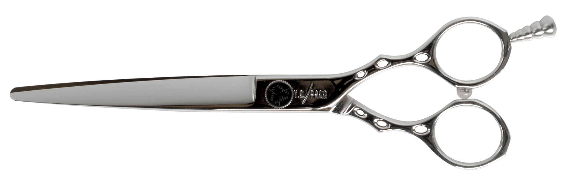 Y.S.PARK - Klippsax AS Original designen av kroppen passar en hand bra för att skapa en rytmiskt klippning tillsammans med den lätta och utmärkta kroppsbalansen. Den symmetriska välbalanserade kroppen möjliggör sköna och bra klippningar under långa arbetstimmar utan att trötta ut handen. Bladet på saxen är platt då denna passar utmärkt till exakta klippningar och när man håller i håret.  Fingerstödet går att fästa på båda sidor.