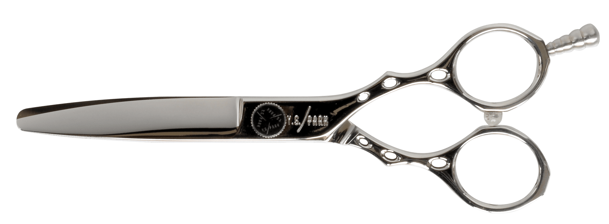 Y.S.PARK Klippsax ASS  Original designen av kroppen passar en hand bra för att skapa en rytmiskt klippning tillsammans med den lätta och utmärkta kroppsbalansen. Den symmetriska välbalanserade kroppen möjliggör sköna och bra klippningar under långa arbetstimmar utan att trötta ut handen.   Fingerstödet går att fästa på båda sidor.  Det breda konvexa bladet är perfekt för att uppklippningar, slide cut och texturera.  Fingerstödet går att fästa på båda sidor.