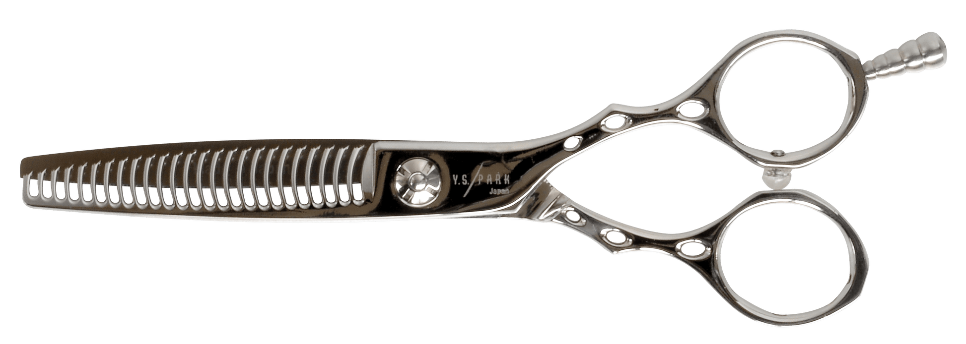 Y.S.PARK - Effileringssax ATRN25 Kambladet tar bort hårets vikt utan att skada hårets yta. Perfekt för en naturlig finish och torrklippning utan att trassla till håret. Den rundade formen på tänderna ger ett mjukare klipp. Det gör att du kan klippa samtidigt som du släpper håret. Idealsik för torrklippning.  (Klipper bort: 35%)