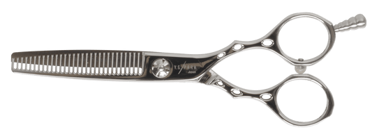 Y.S.PARK - Effileringssax ATV30 Kambladet tar bort hårets vikt utan att skada hårets yta. Perfekt för en naturlig finish och torrklippning utan att trassla till håret. De V-formade spåren hindrar håret från att glida ur när man klipper bort mycket vikt för att skapa mer textur.  (Klipper bort 40-50%)