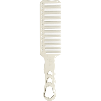 Y.S.PARK - Nr. 282                                                                                                   Barberarkam som är speciellt framtagen för att användas tillsammans med klippmaskin över kam. Kammen står ut med sin storlek och sitt avstånd mellan tänderna. Utrustad med Gradual Pitch. Kammen är lätt och flexibel men ändå stark och kraftig för att kunna lyfta upp hår utan kompromisser. 