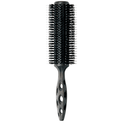 Y.S.PARK - Extra Long Styler - 100 EL4                                                                           Extra Long Styler har en extra lång design vilket gör att föntorkningen går extra snabbt tack vare att du behöver ta färre sektioner. Borsthuvudet är tillverkad med vildsvinsborst för glans och polyamidstift för att få bra grepp om håret. Kärnan är tillverkad av strandträ med ett överdrag av karbon med antistatiska egenskaper. Handtaget är ergonomiskt designat för maximal kontroll.