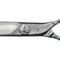 YSPARK - Klippsax Damascus  Storfavoriten och saxarna lyxigaste val är Damascus. Saxen är gjort av Damascusstål och har 16 lager av hårt och mjukt stål. Den har intrigerat smide från handtaget till spetsen. Det är mindre vibrationer vid öppning och stängning för en flexibel klippning och mjukare klipp. Detta är en sax som passar till allt från exakta klippningar till uppklippningar och slide cut. 